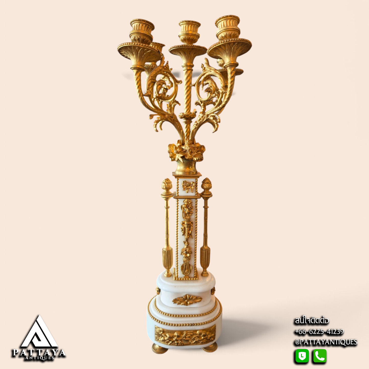 19th Century Louis XVI 3 Piece Marble Clock Set