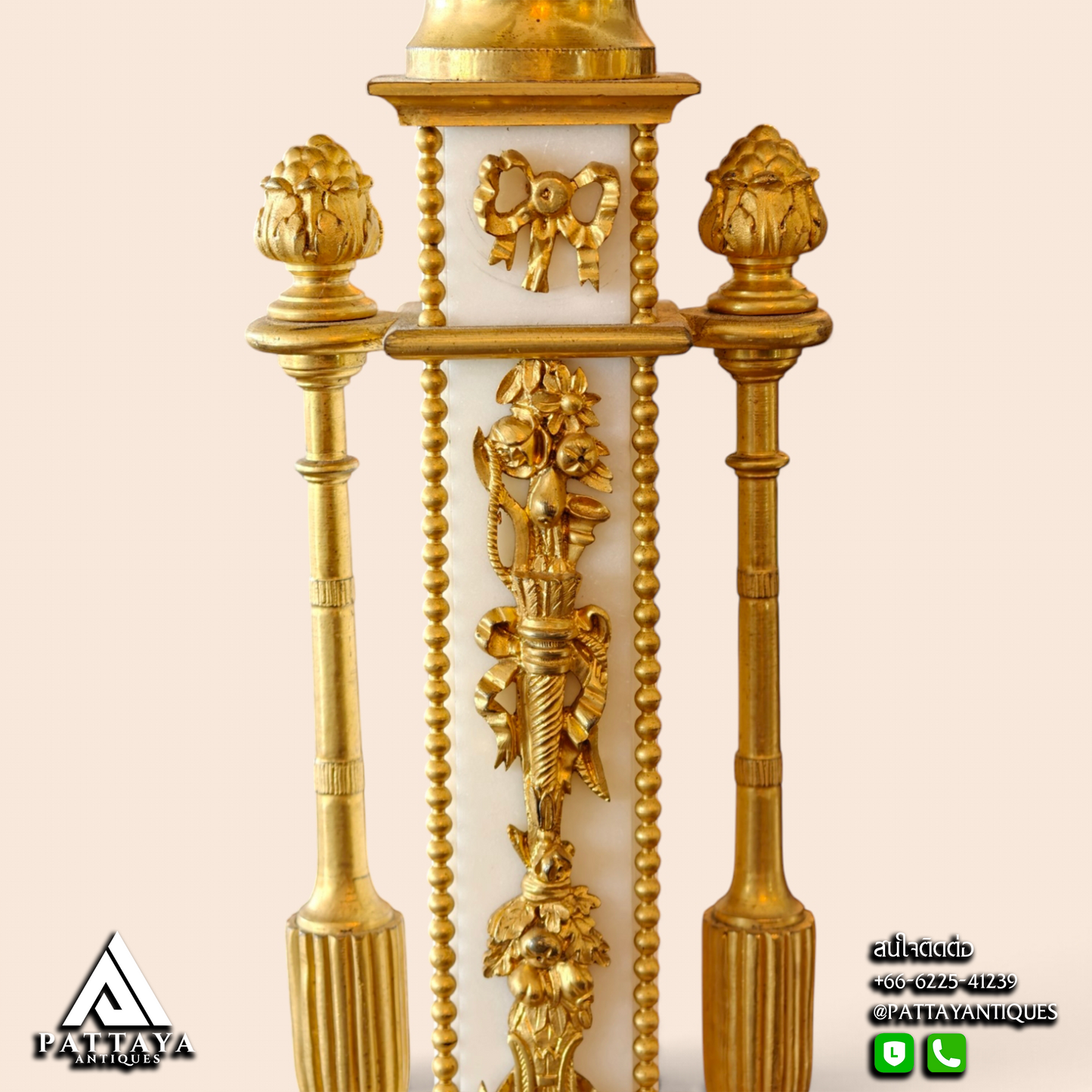 19th Century Louis XVI 3 Piece Marble Clock Set