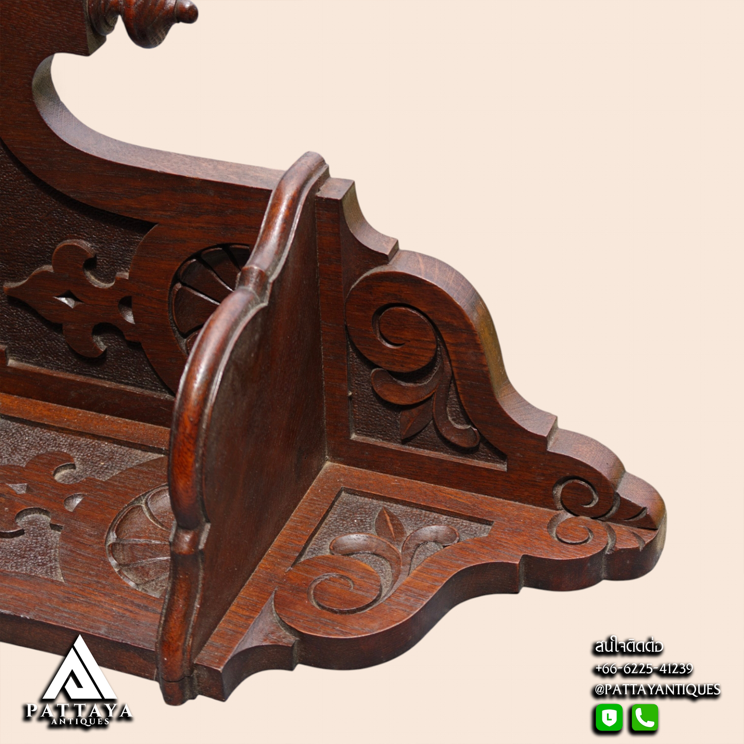 19th Century Oak Corner Wall Console