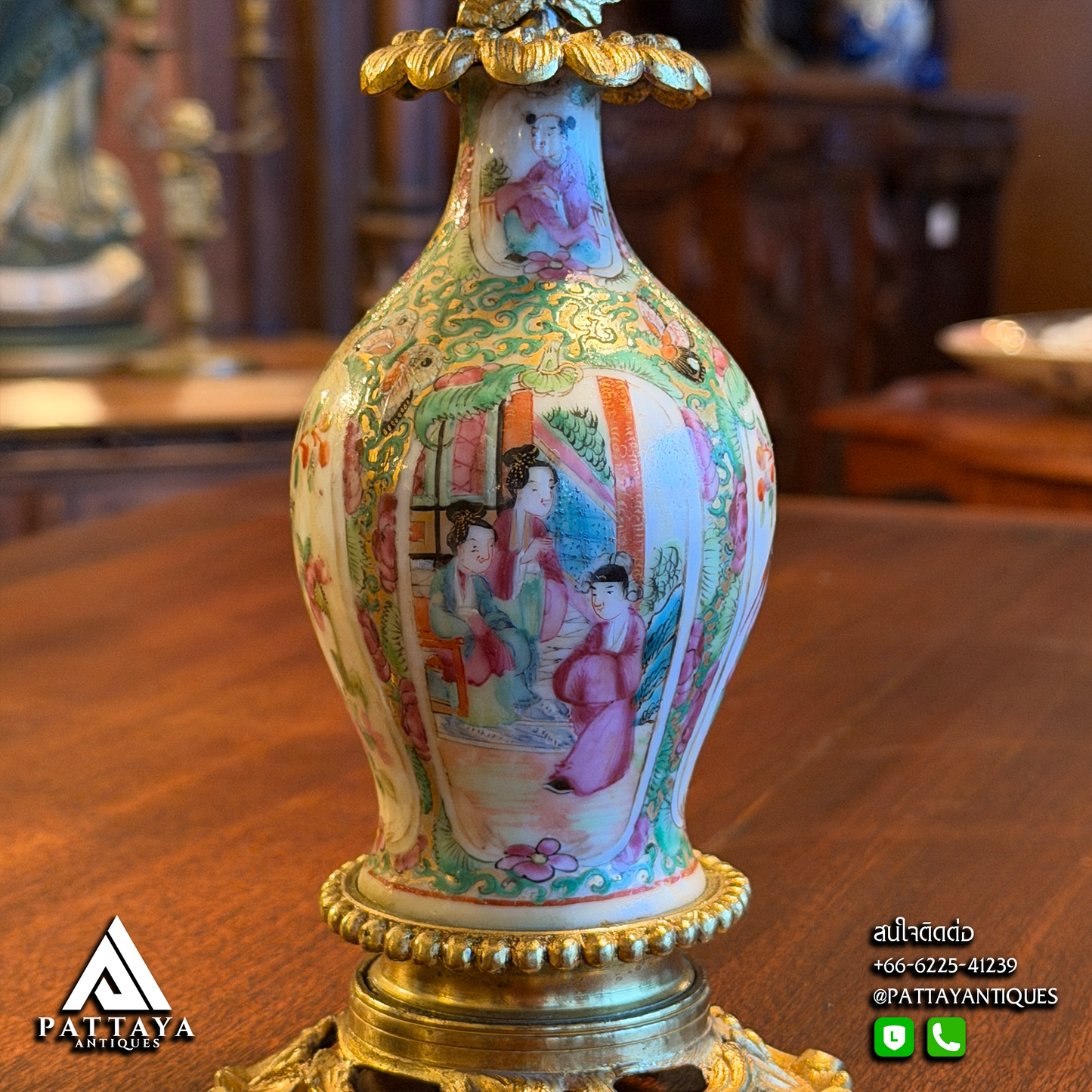 Pair of Cantonese Candelabras