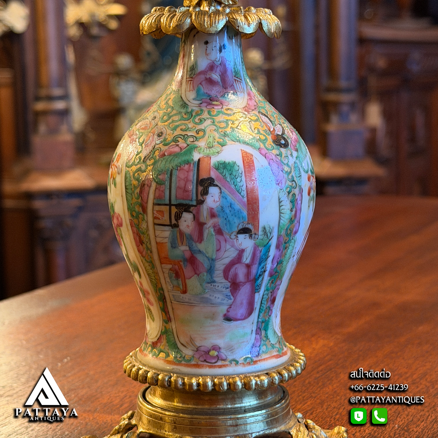 Pair of Cantonese Candelabras