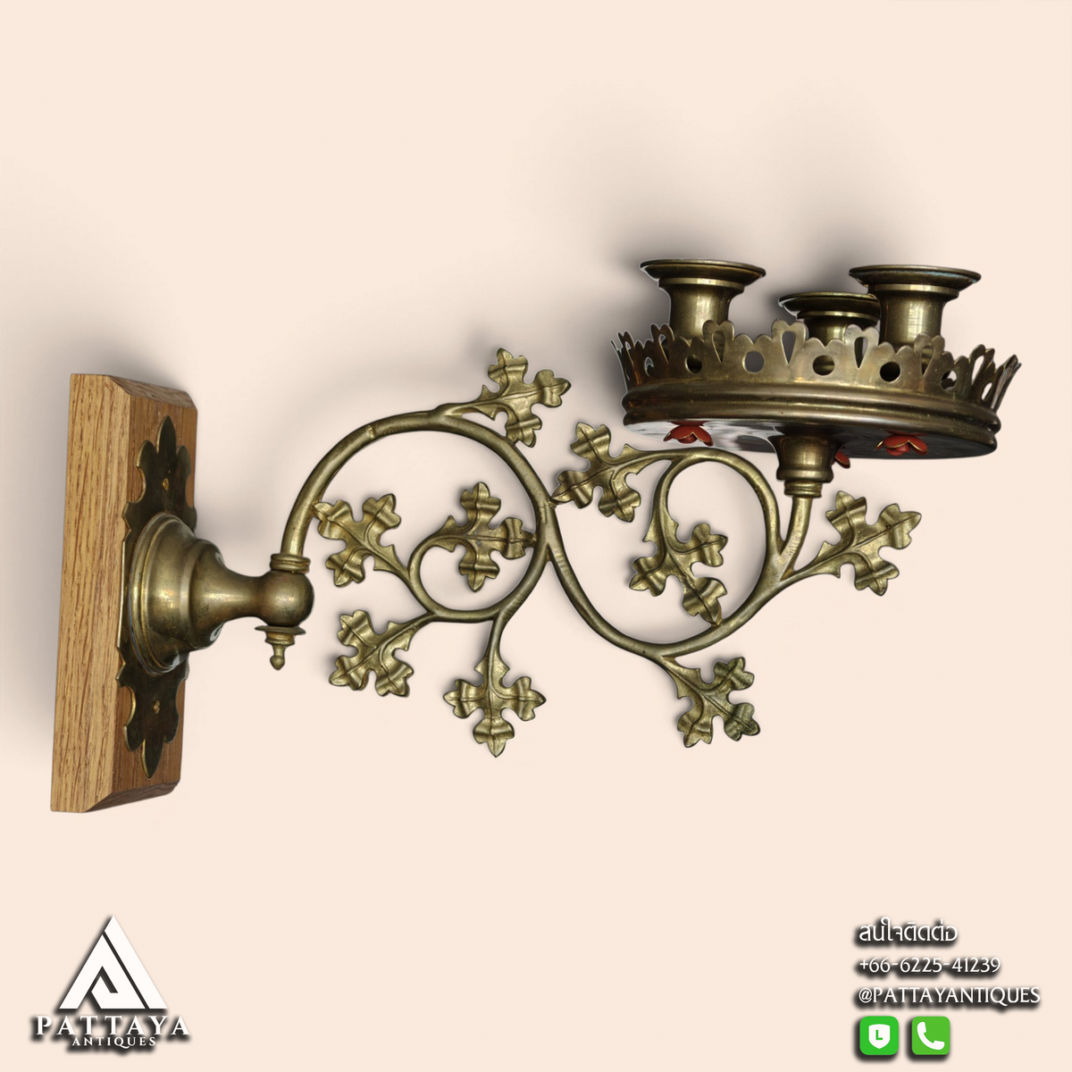 Pair of Neo-Gothic Church Wall Candelabras