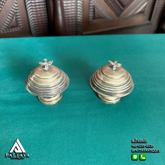 Vintage Sterling Silver Egyptian Salt Cellars
