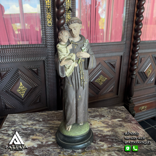 Plaster Statue St. Anthony holding Child Jesus