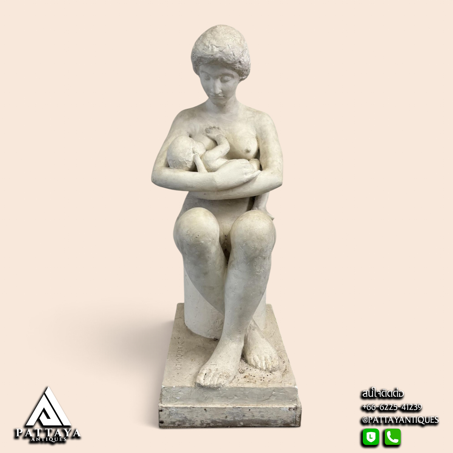 1920's Large Plaster Statue
