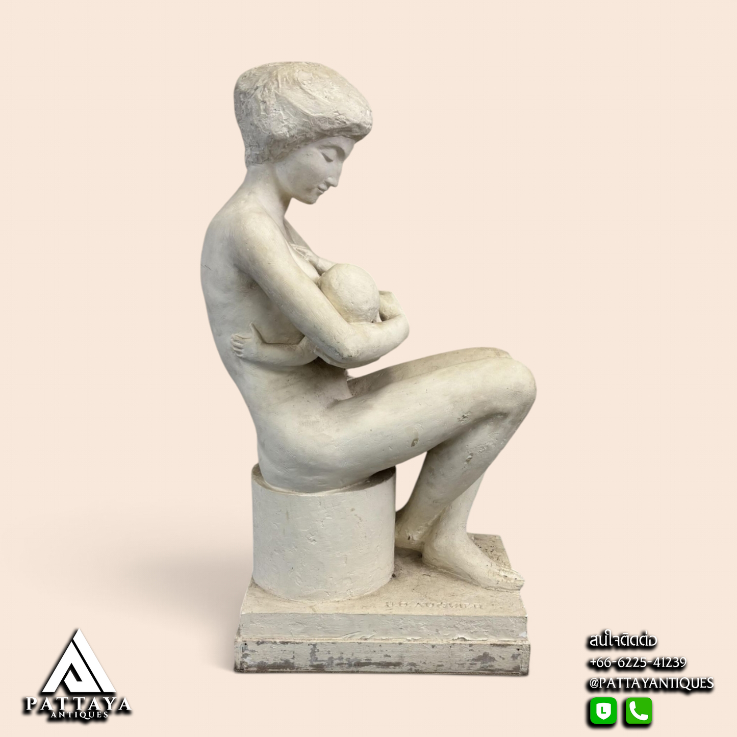 1920's Large Plaster Statue