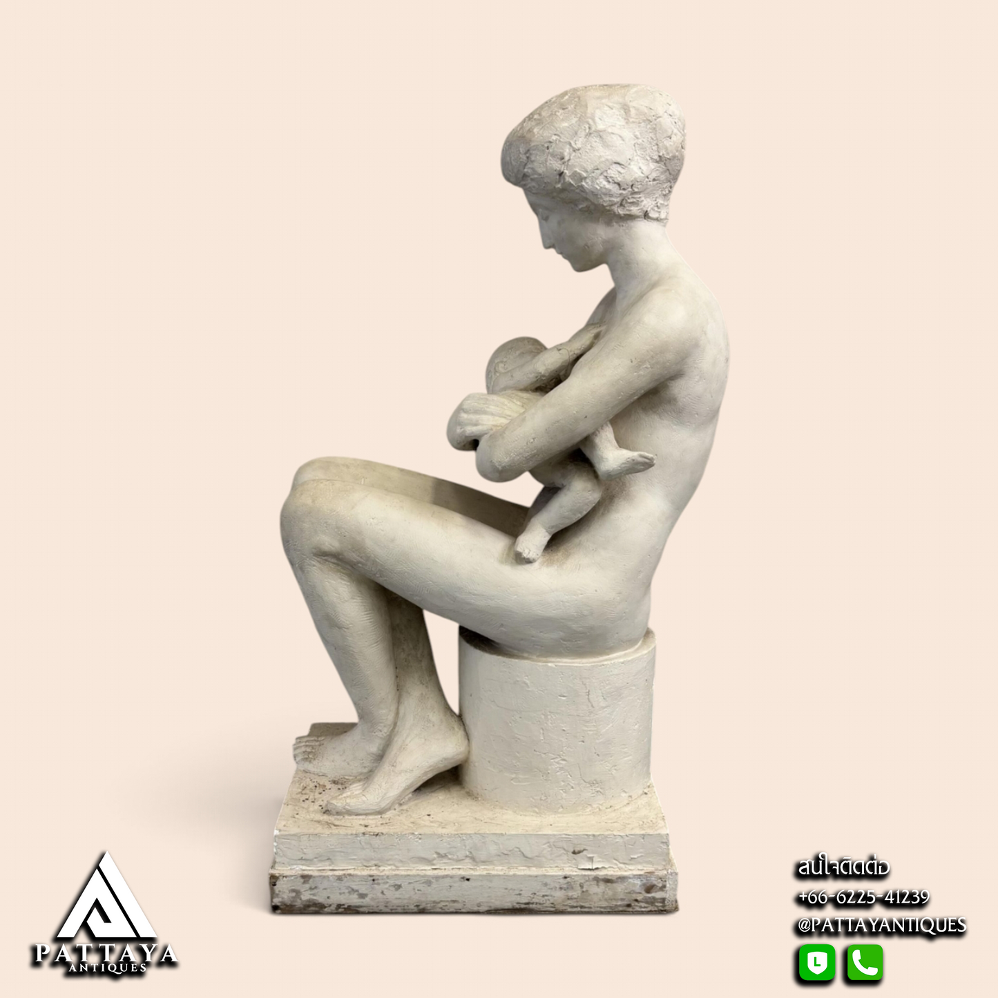 1920's Large Plaster Statue
