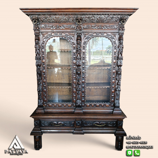 Antique Renaissance Revival Display Cabinet