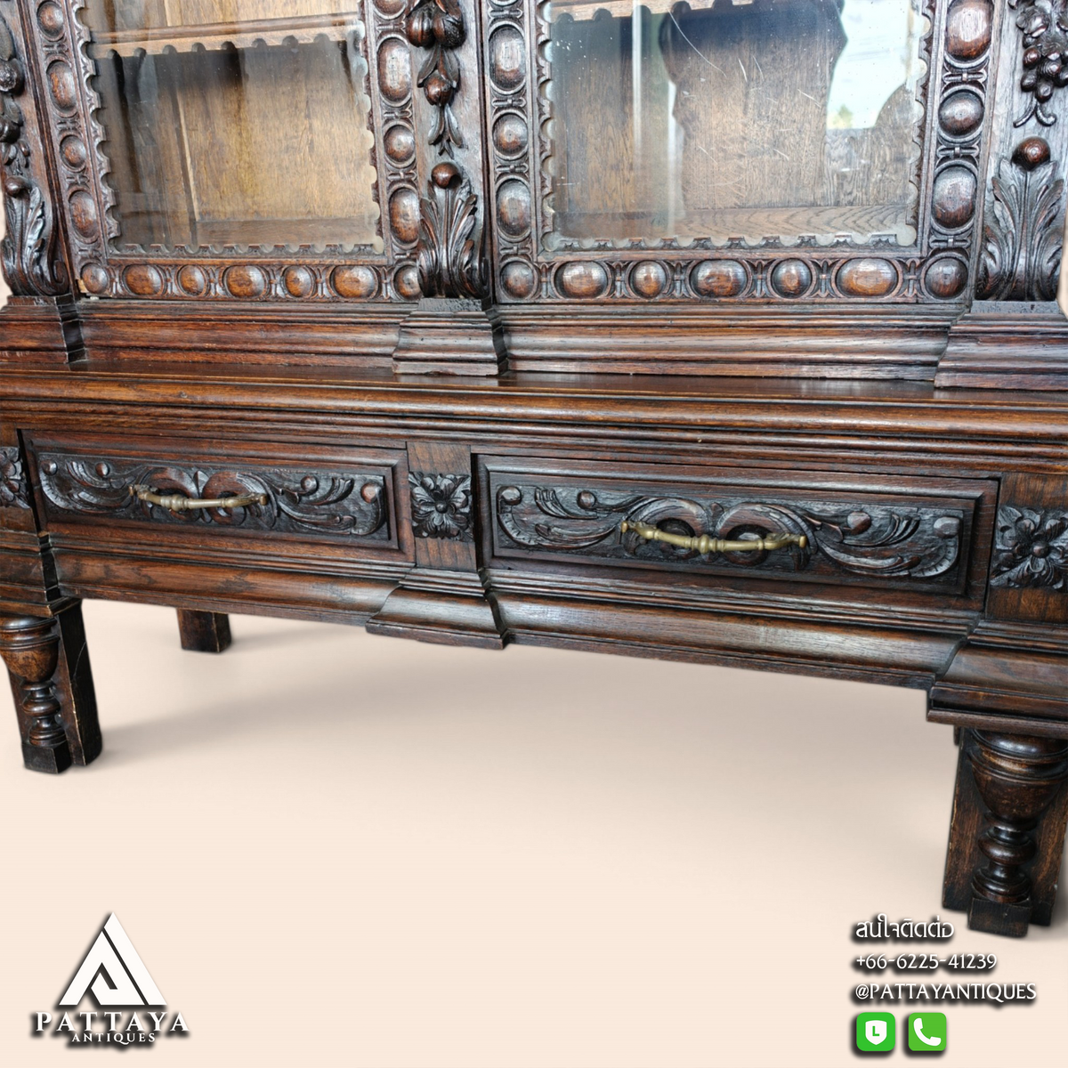 Antique Renaissance Revival Display Cabinet