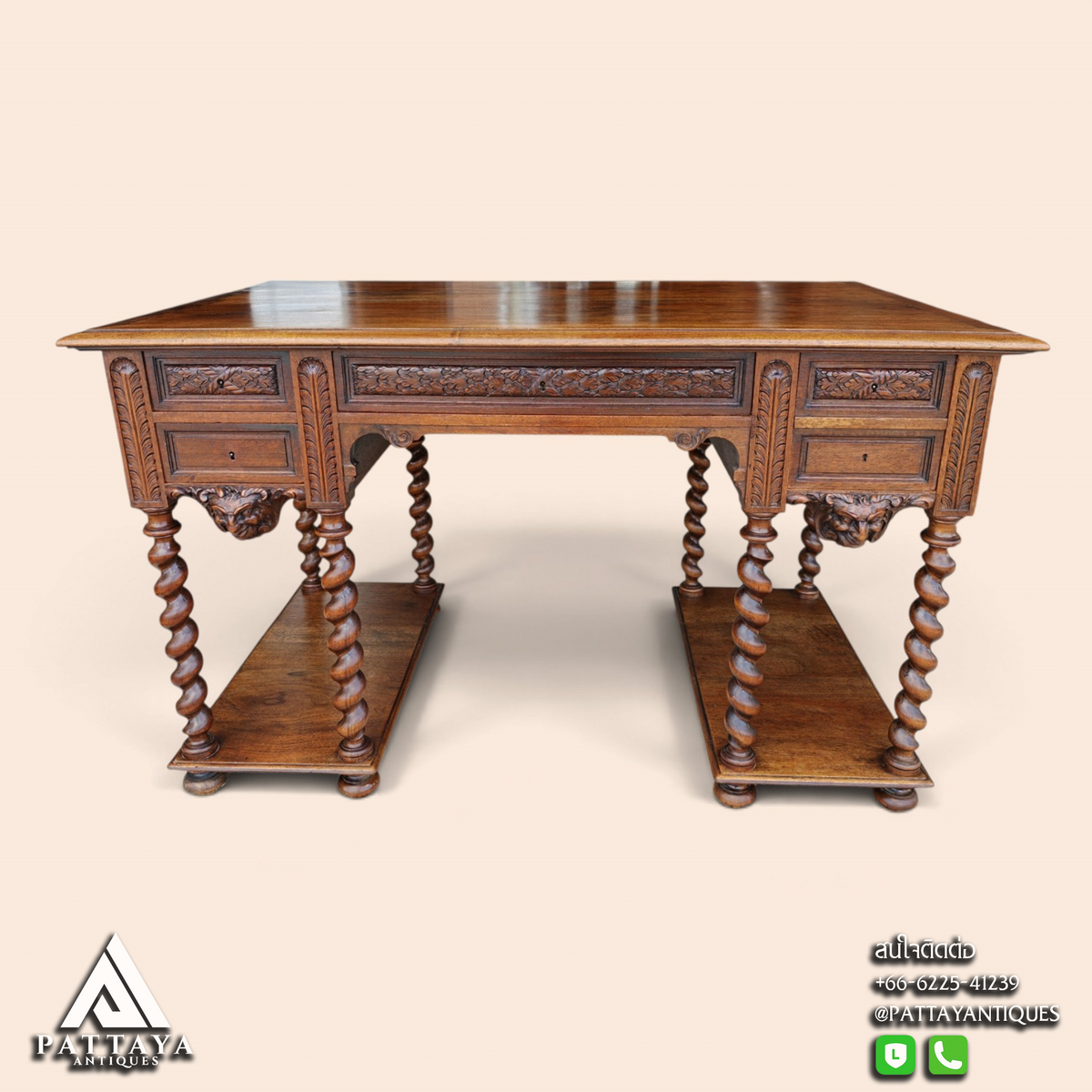 19th Century Renaissance Style Desk