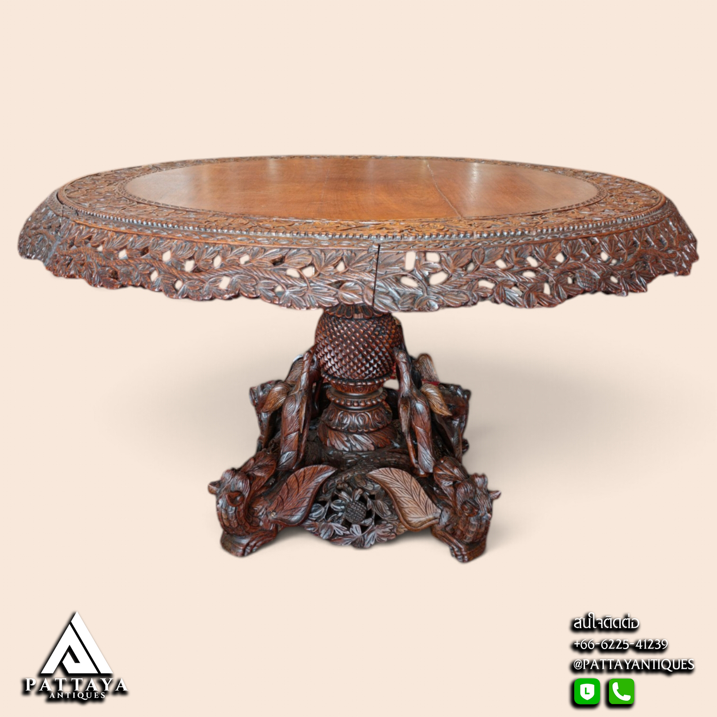 19th Century Burmese Anglo Indian Center Table