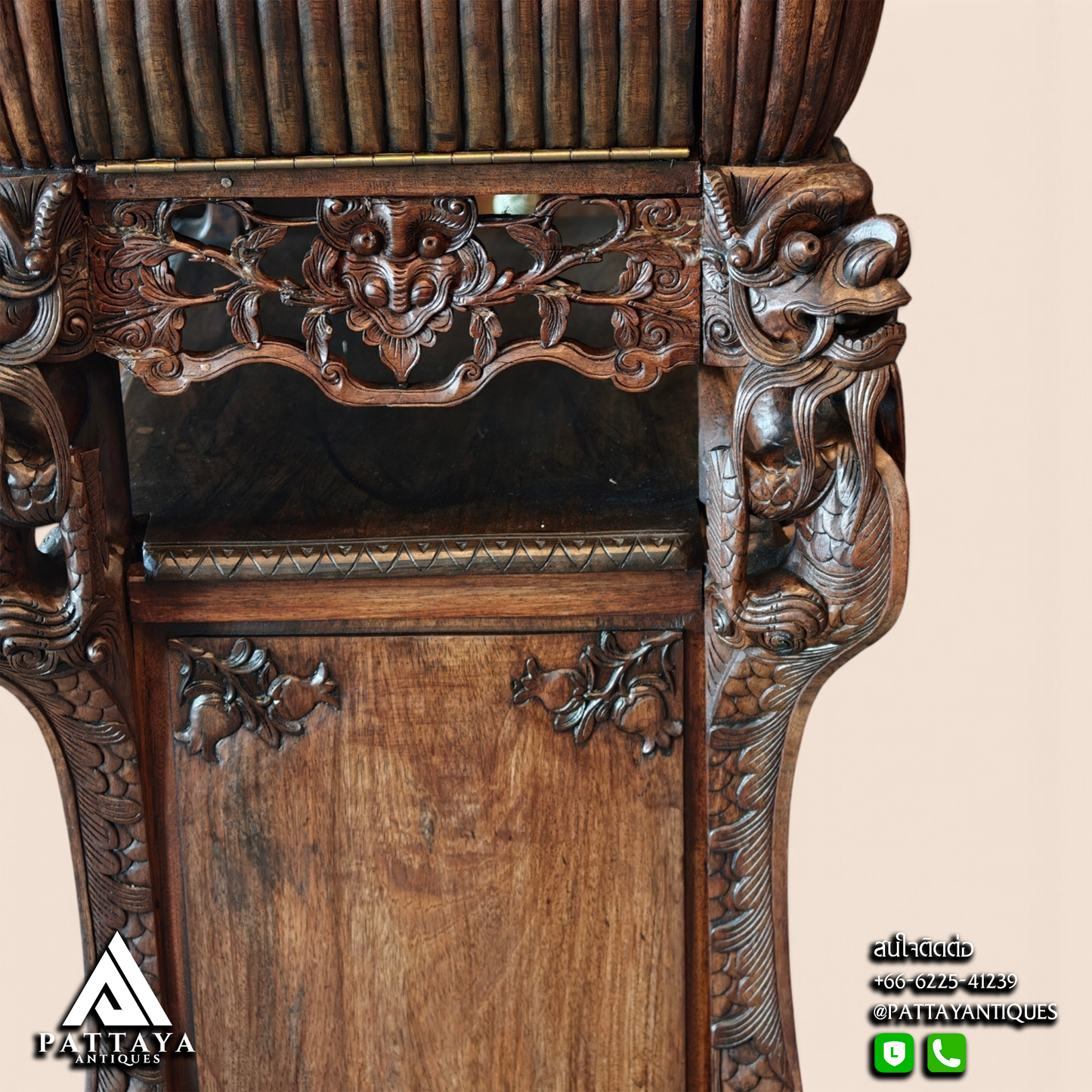 19th Century Rosewood Chinese Export Bar Cabinet