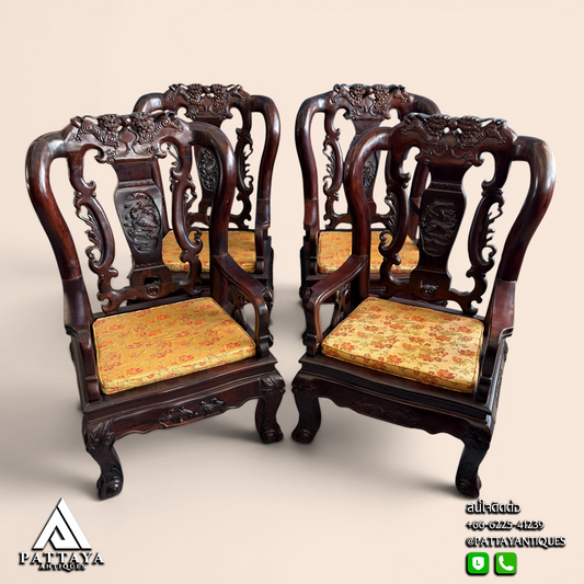Large Chinese Rosewood Salon Set