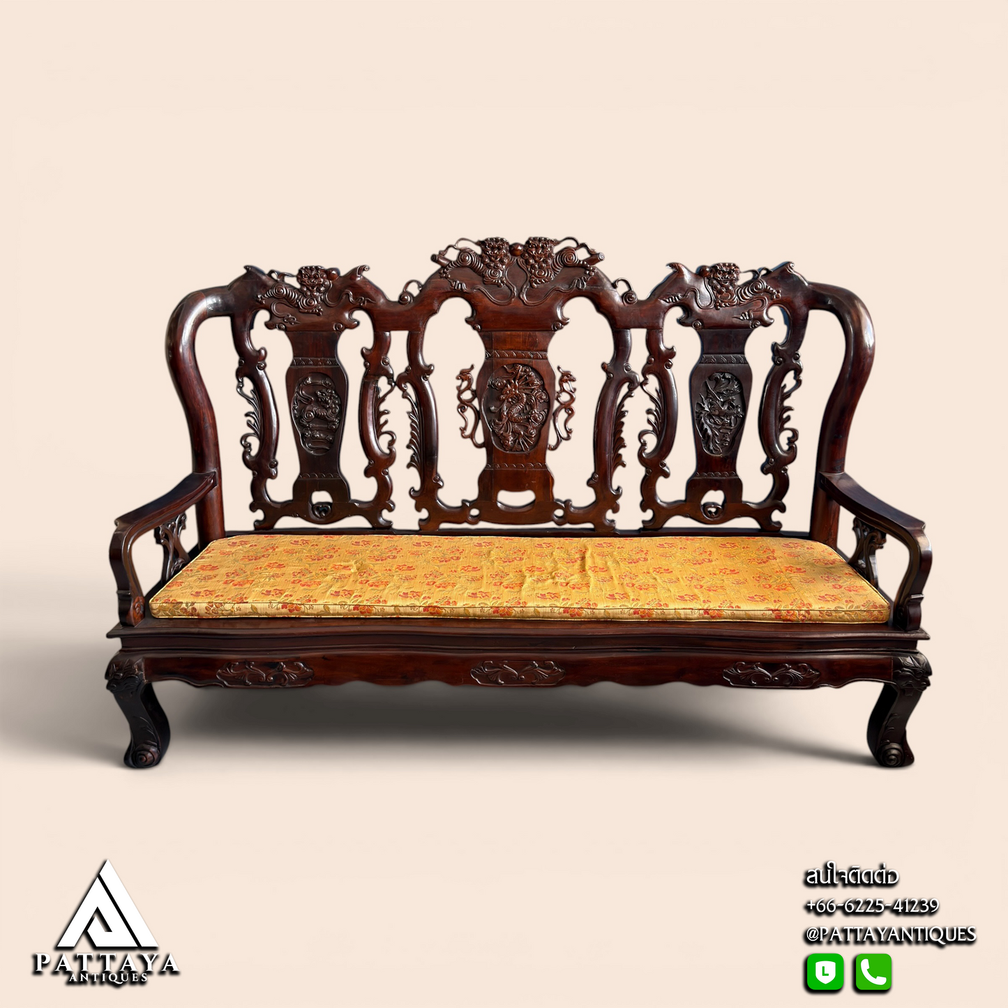 Large Chinese Rosewood Salon Set