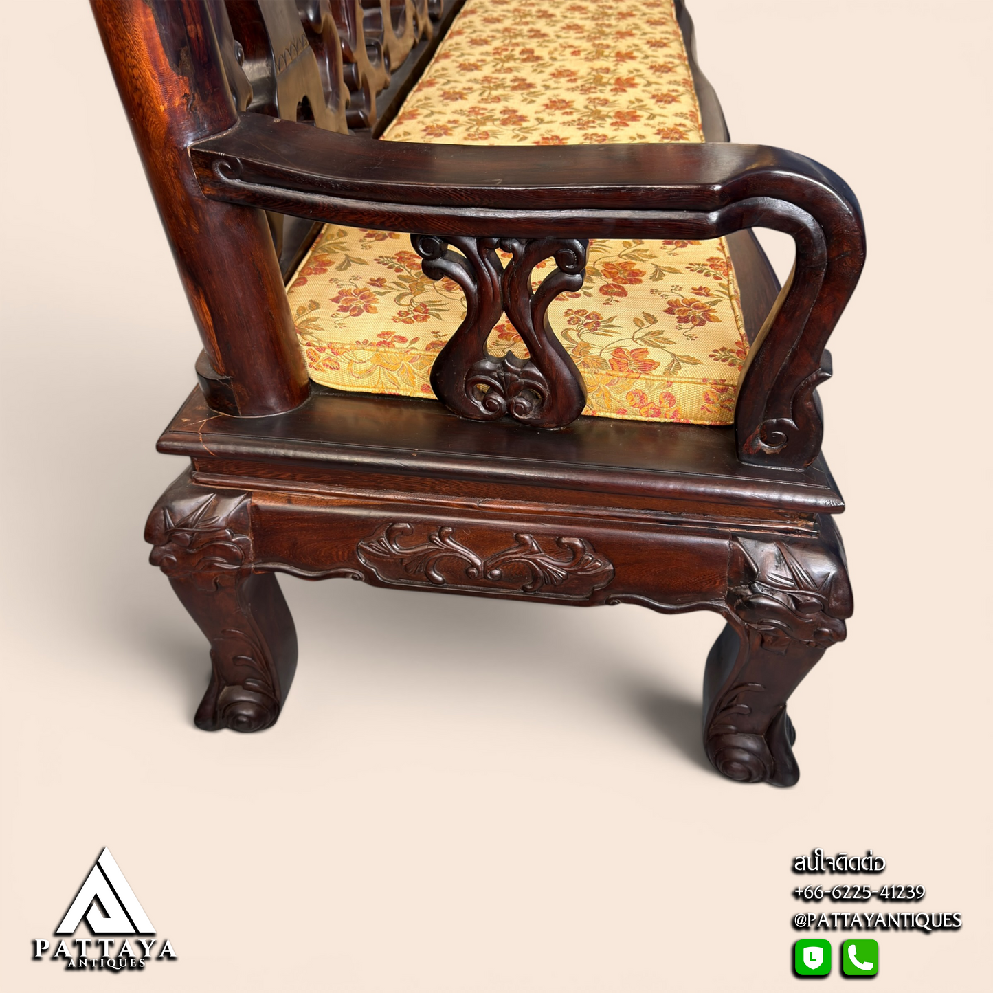 Large Chinese Rosewood Salon Set