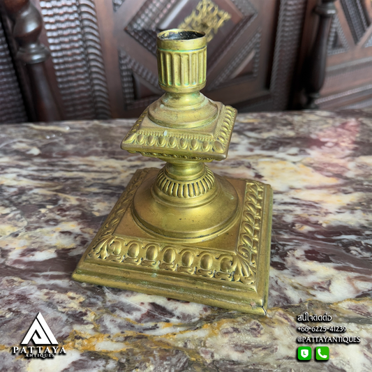 Brass Square Candlestick