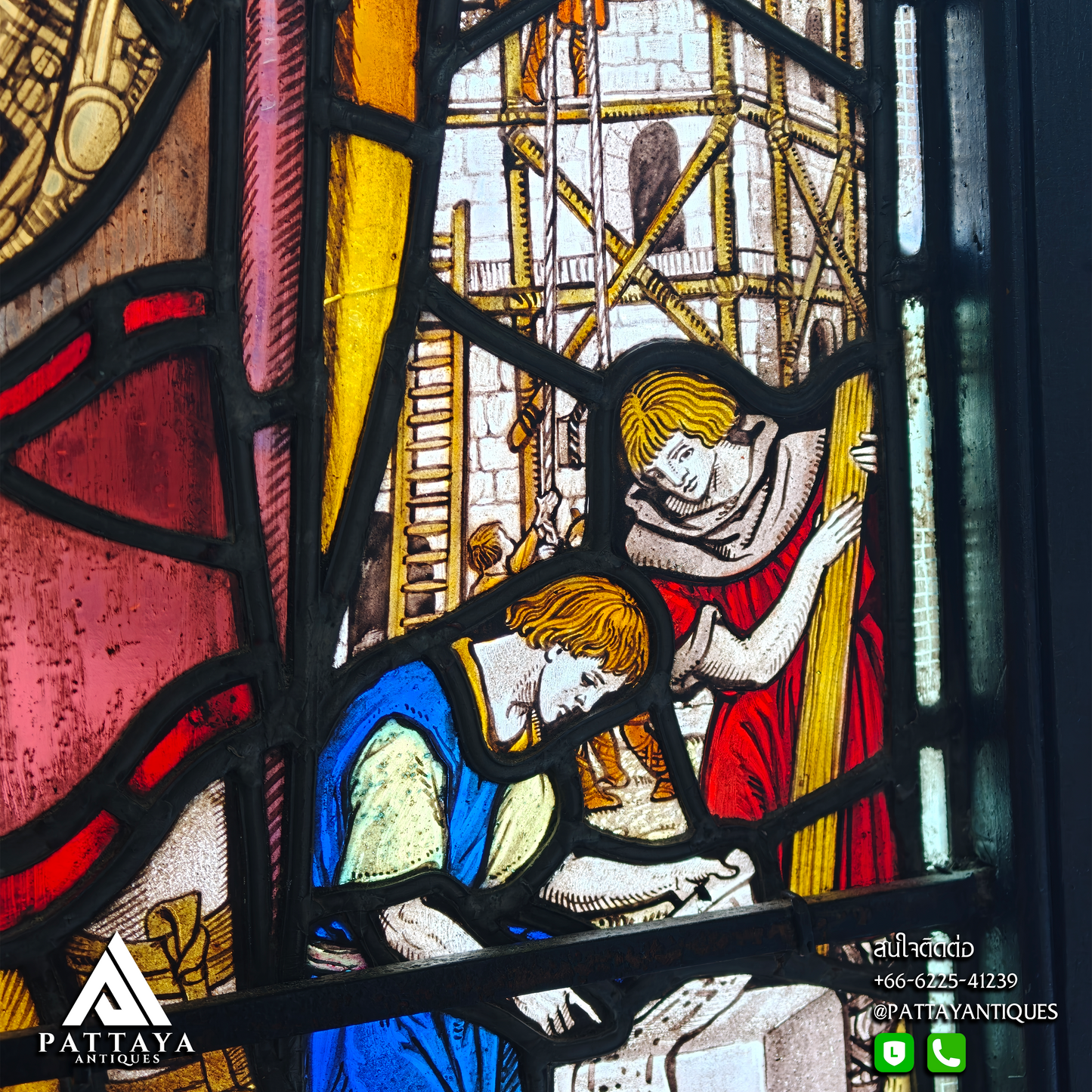 19th Century Stained Glass Depicting Saint David
