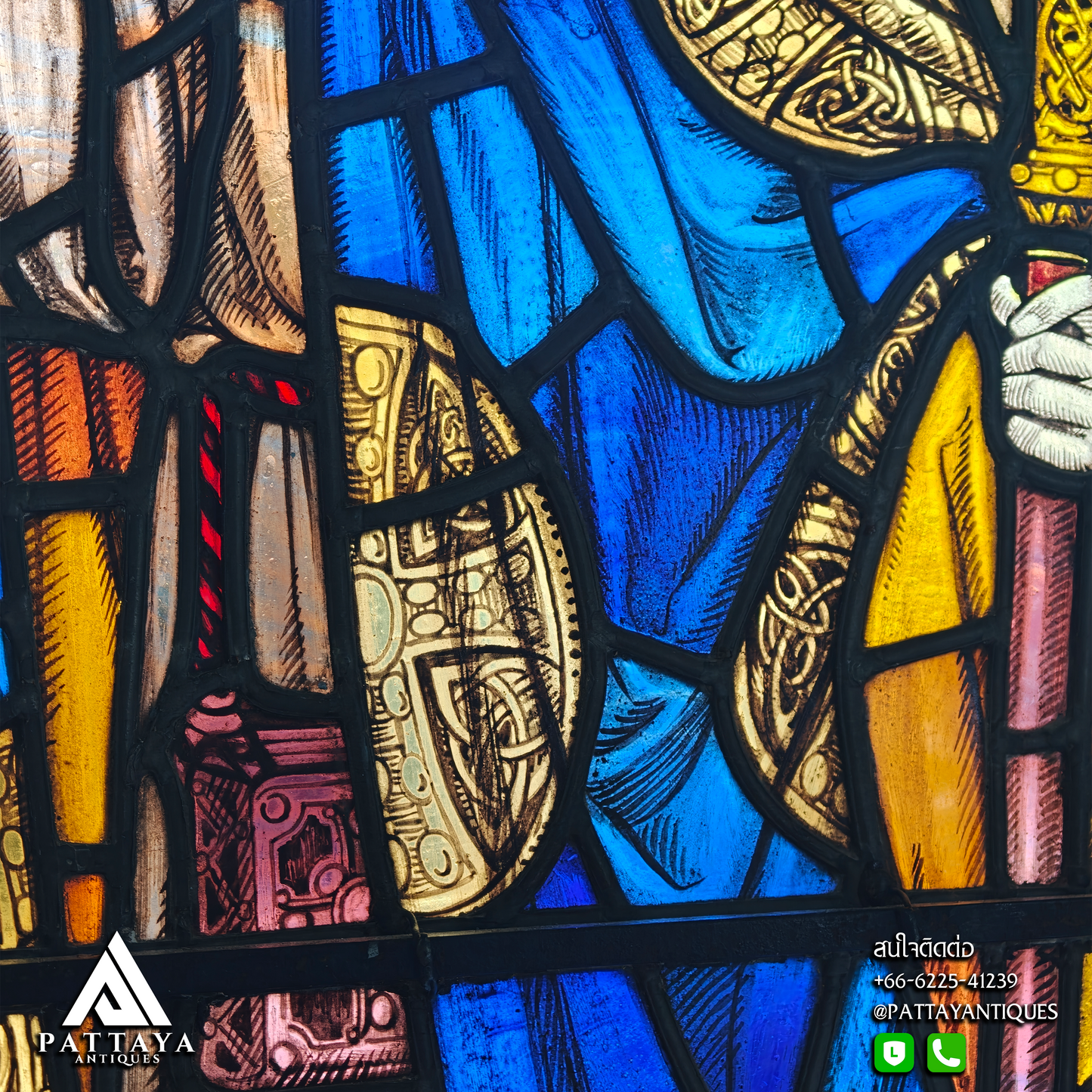 19th Century Stained Glass Depicting Saint David