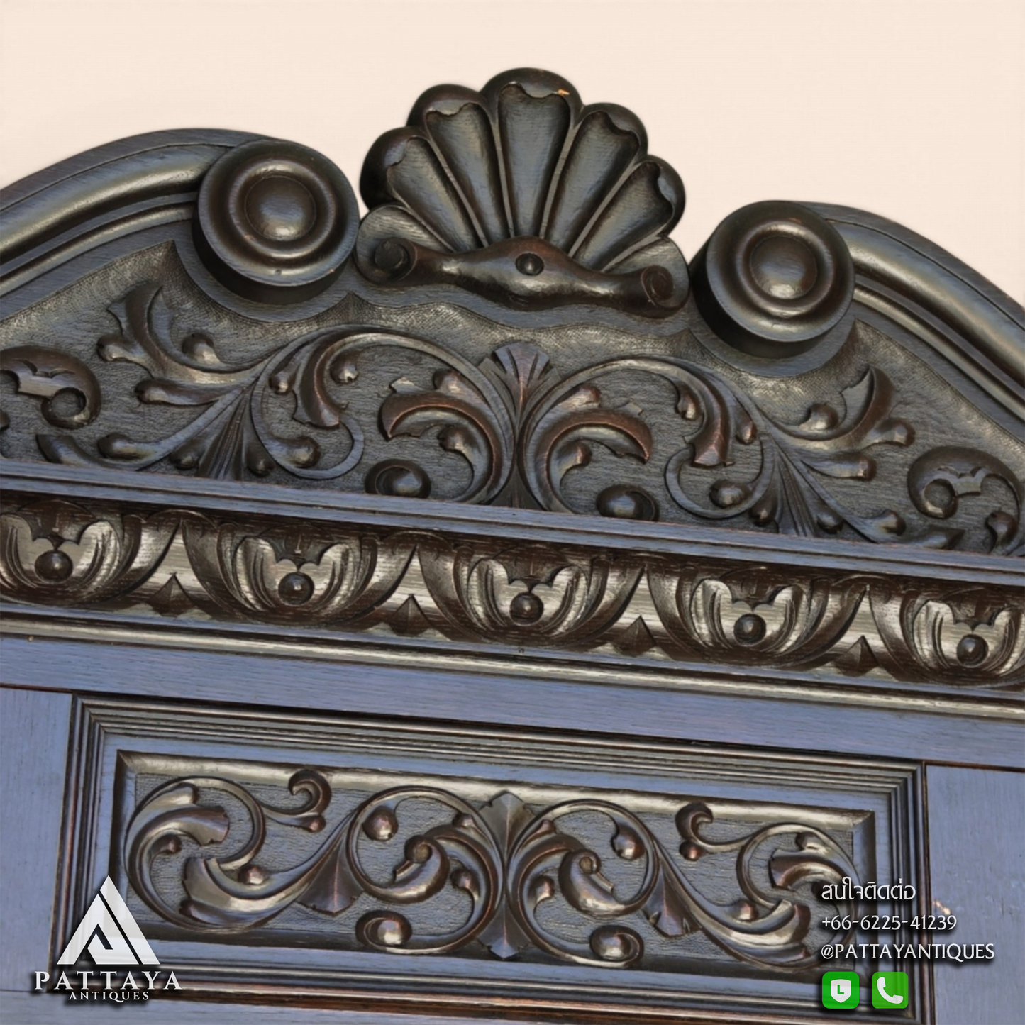 Large 19th Century Tall Hall Bench