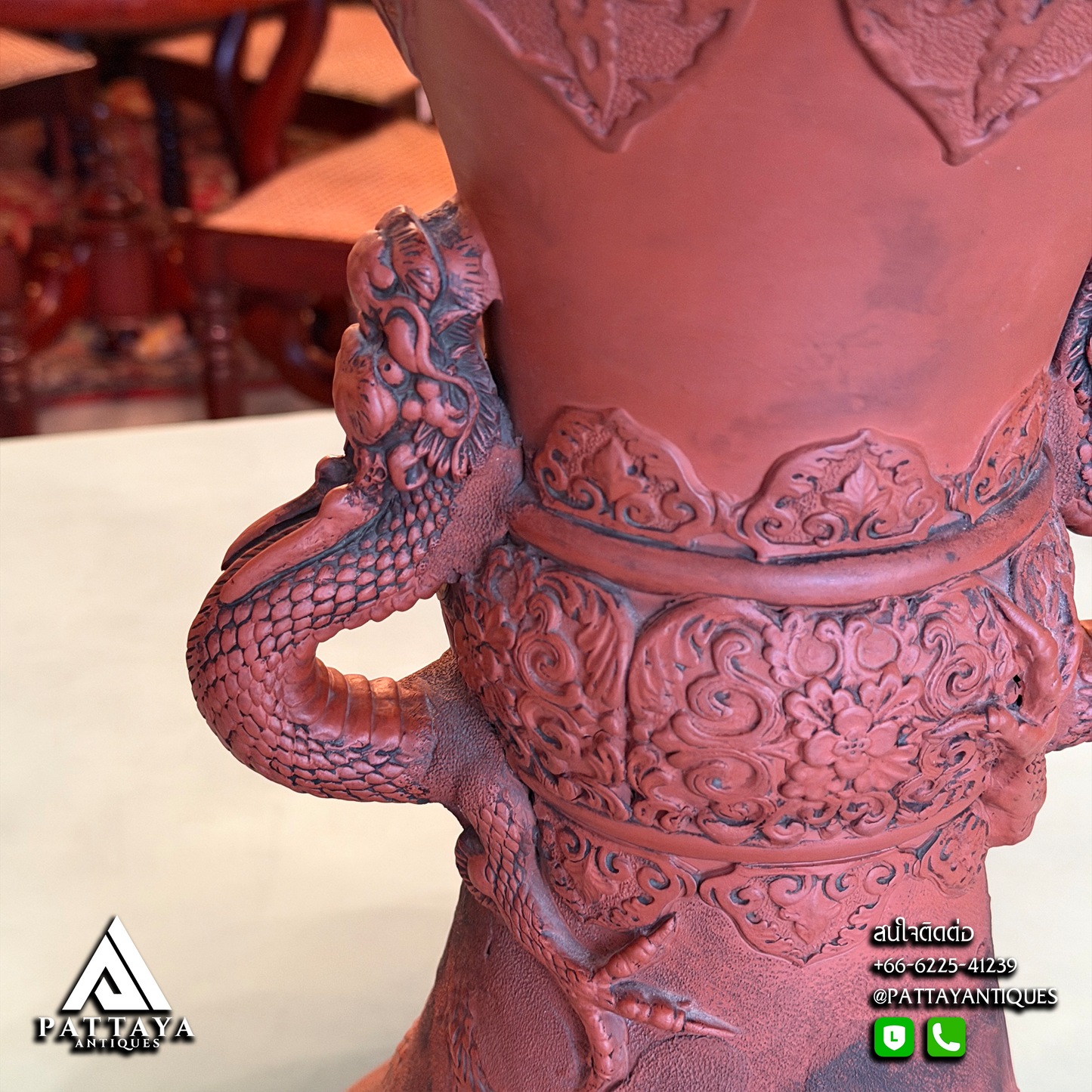 Large Vintage Yixing style vase