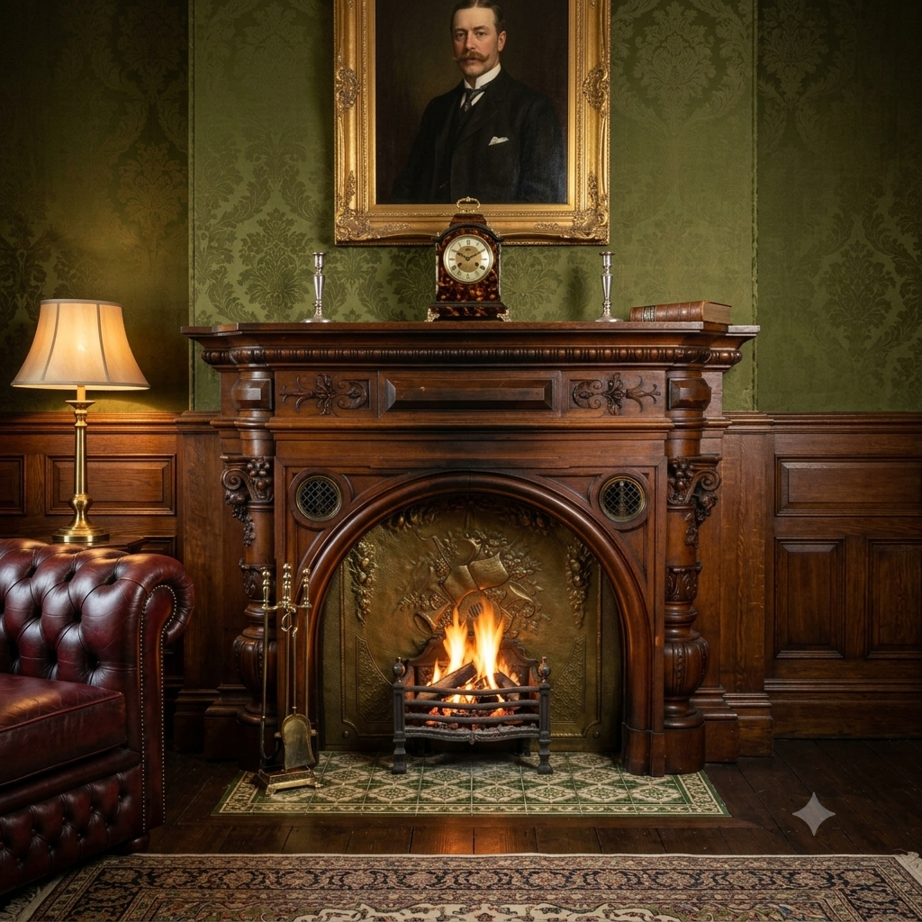 Antique Victorian Fireplace Mantel